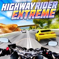 Скачать взломанную Highway Rider Extreme - 3D Mot (Хайвей Райдер Экстрим)  [МОД Много денег] - полная версия apk на Андроид