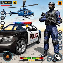 Взломанная US Police Shooting Crime City  [МОД Menu] - стабильная версия apk на Андроид