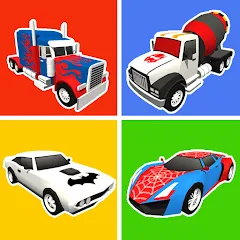 Скачать взлом Superhero Car Merge Battle  [МОД Много денег] - стабильная версия apk на Андроид