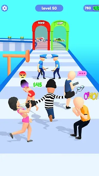 Thief Run Race 3D: Fun Race  [МОД Menu] Screenshot 2