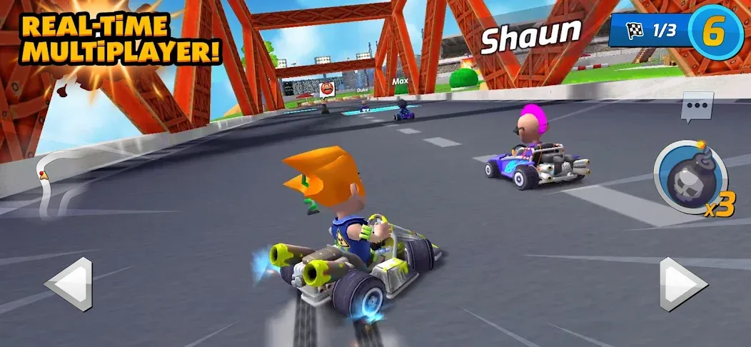 Boom Karts Multiplayer Racing (Бум Картс Мультиплеер Рейсинг)  [МОД Все открыто] Screenshot 1