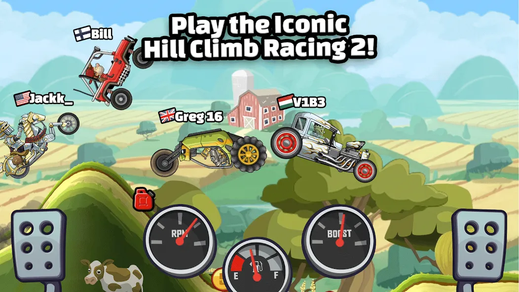 Hill Climb Racing 2 (Хилл Клаим Рейсинг 2)  [МОД Бесконечные монеты] Screenshot 1