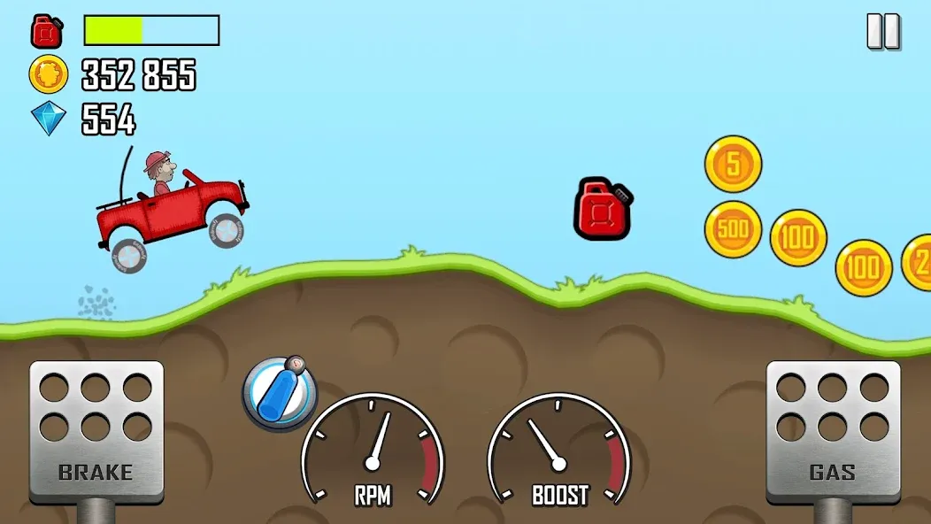 Hill Climb Racing (Хилл Клайм Рейсинг)  [МОД Много денег] Screenshot 1