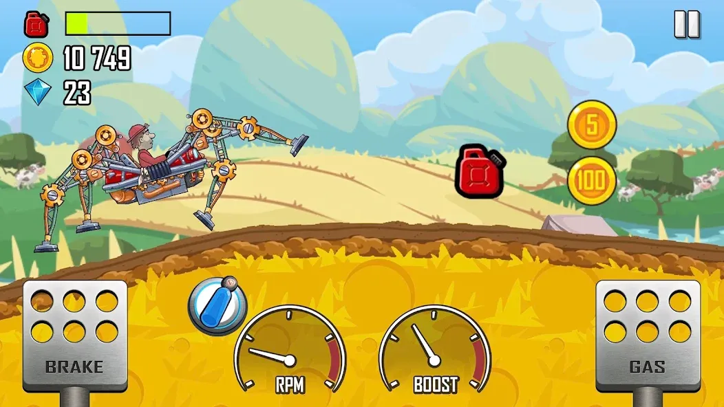 Hill Climb Racing (Хилл Клайм Рейсинг)  [МОД Много денег] Screenshot 2