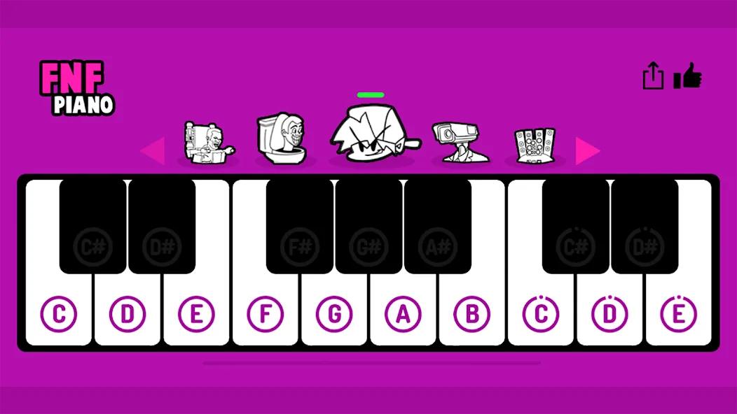 FNF Piano (ФНФ Пиано)  [МОД Unlocked] Screenshot 1