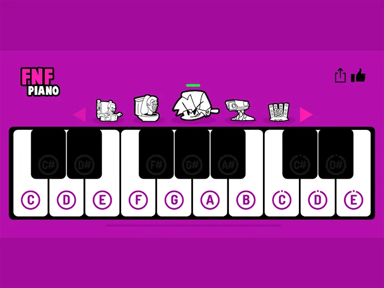 FNF Piano (ФНФ Пиано)  [МОД Unlocked] Screenshot 3