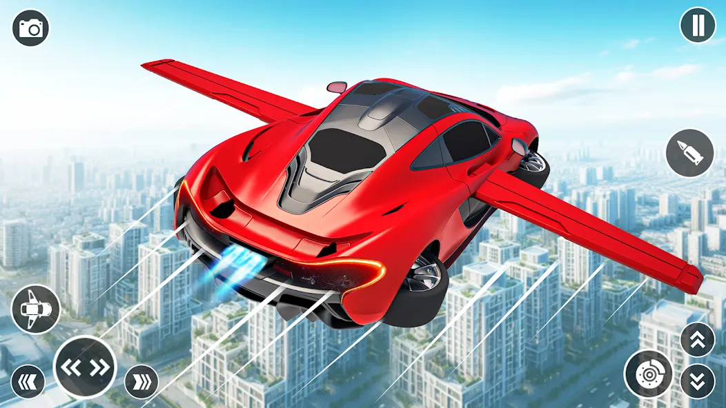 Flying Car Robot Shooting Game  [МОД Unlocked] Screenshot 1