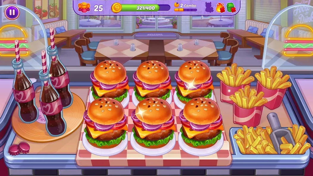 Cooking Crush - Cooking Game (Кукинг Краш)  [МОД Unlocked] Screenshot 1