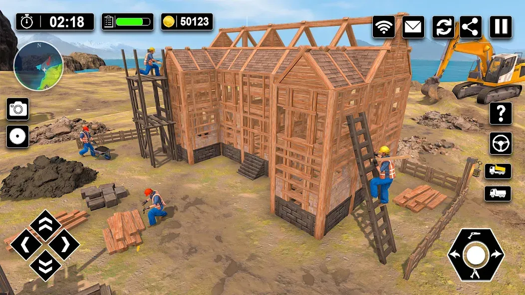 Wood House Construction Game  [МОД Много денег] Screenshot 3