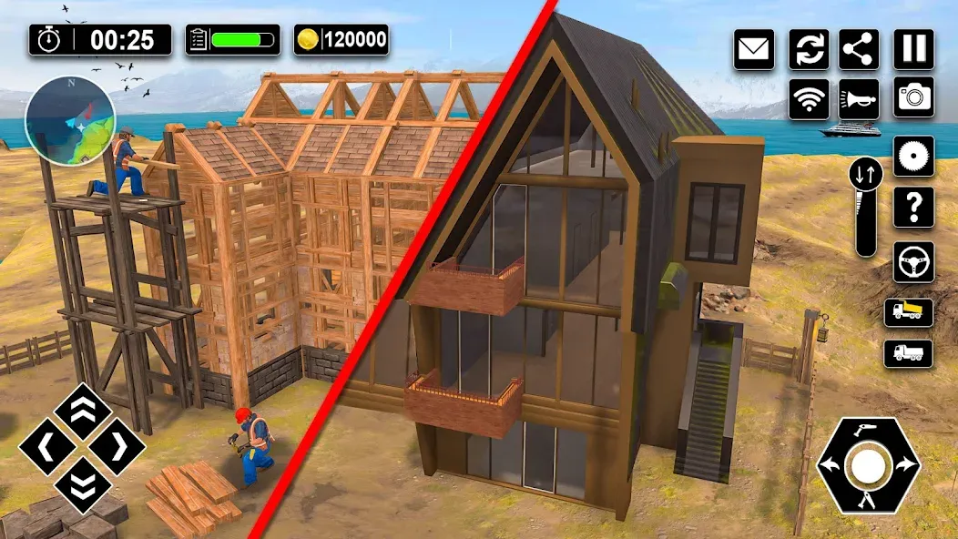 Wood House Construction Game  [МОД Много денег] Screenshot 4