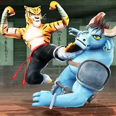 Скачать взломанную Kung Fu Animal: Fighting Games (Кунгфу животное)  [МОД Бесконечные деньги] - полная версия apk на Андроид