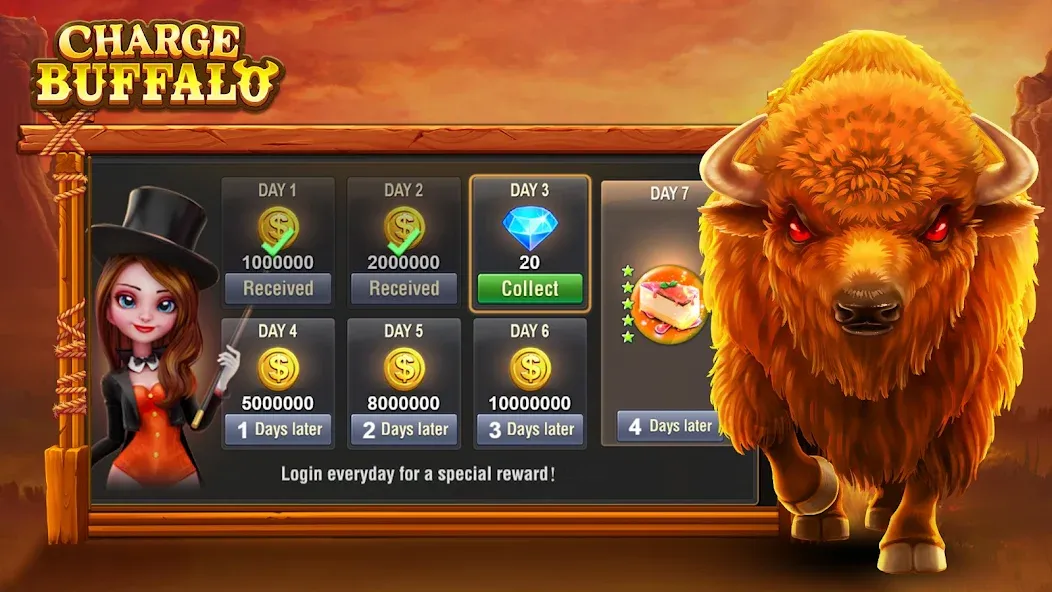 Charge Buffalo Slot-TaDa Games (Чардж Буффало Слот)  [МОД Unlimited Money] Screenshot 3