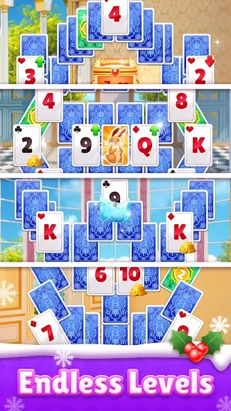 Royal Solitaire Tripeaks  [МОД Бесконечные деньги] Screenshot 3