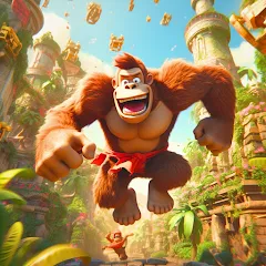 Скачать взломанную Monkey jungle run kong gorilla  [МОД Меню] - стабильная версия apk на Андроид