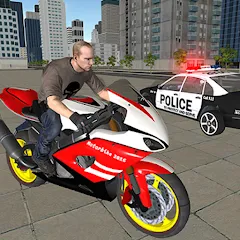 Скачать взломанную Bike Driving: Police Chase  [МОД Много денег] - полная версия apk на Андроид