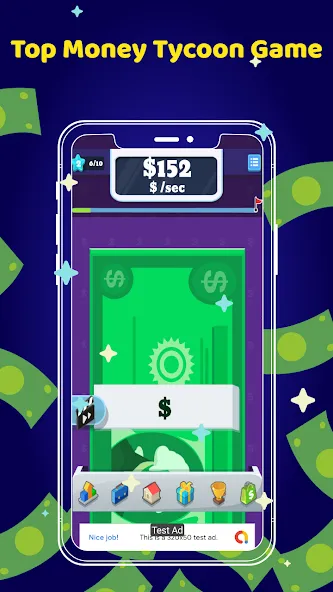 Money Clicker Game -Money Rain  [МОД Menu] Screenshot 1