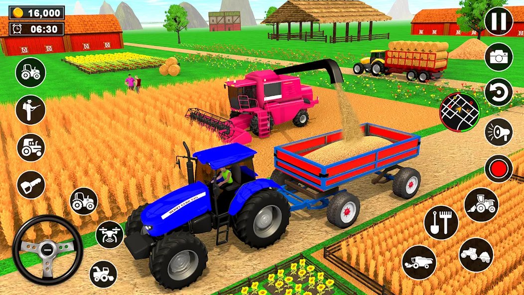 Real Tractor Driving Simulator (Реальный симулятор вождения трактора)  [МОД Все открыто] Screenshot 5