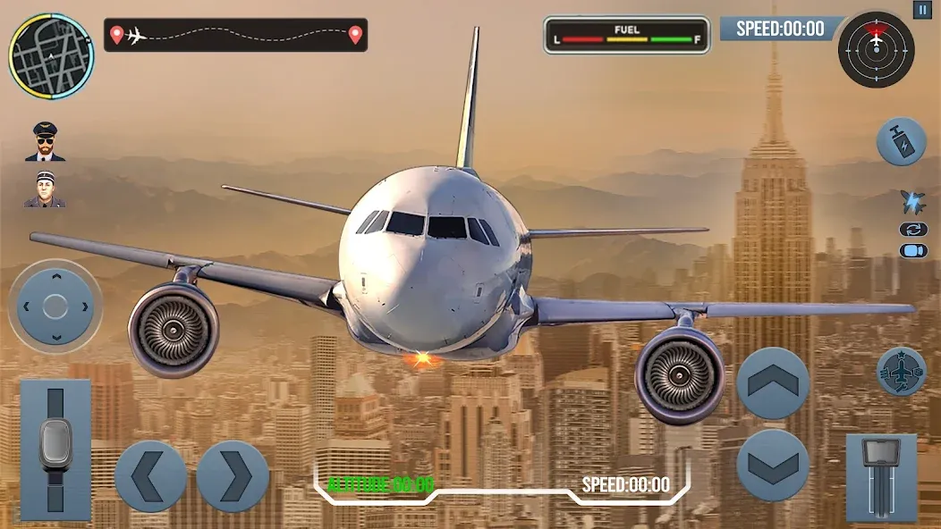 Airplane Simulator Plane Games  [МОД Unlimited Money] Screenshot 1