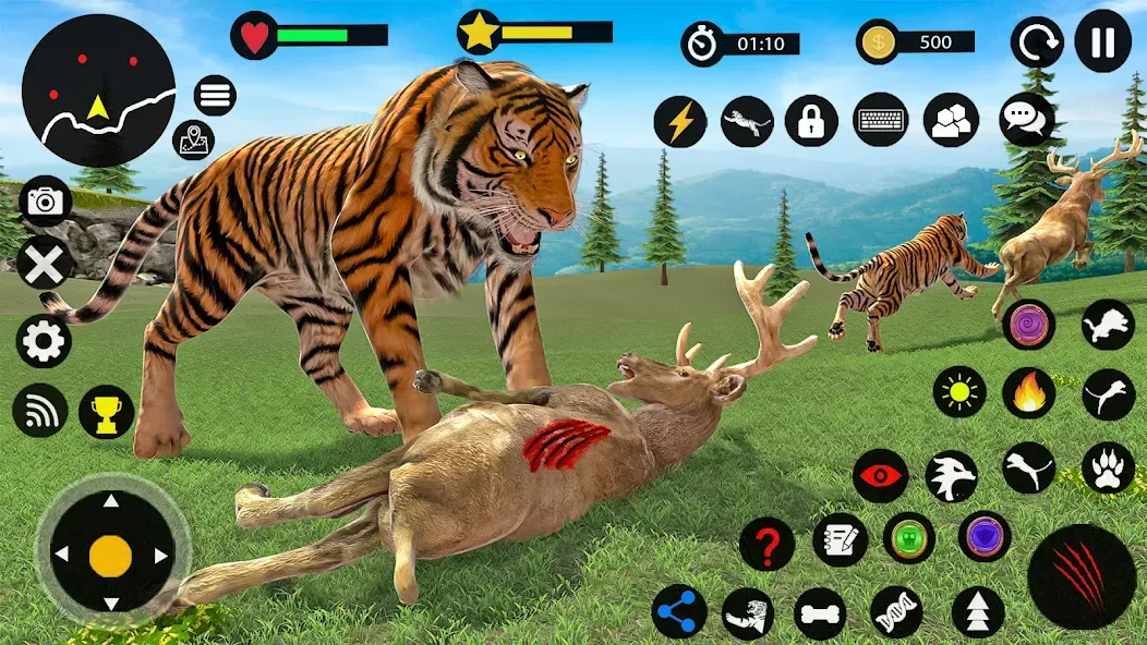 Tiger Games: Tiger Sim Offline  [МОД Бесконечные монеты] Screenshot 1