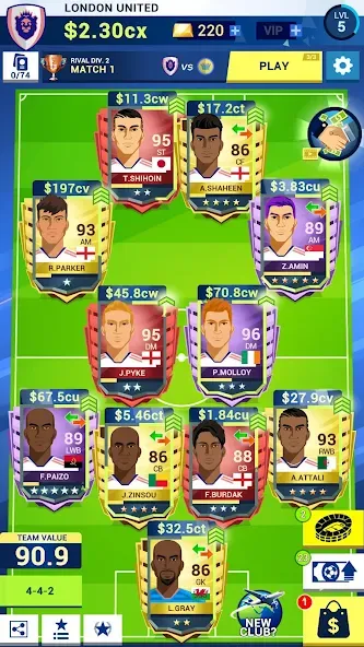 Idle Eleven - Soccer tycoon (Айдл Илевен)  [МОД Mega Pack] Screenshot 1