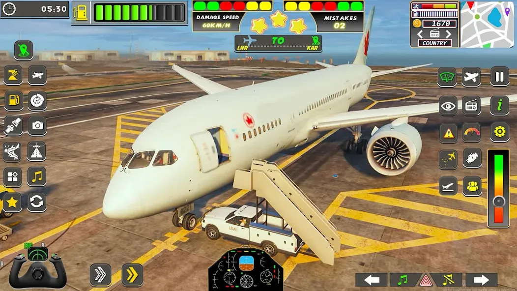 Real Flight Sim Airplane Games (Реал Флайт Сим Авиасимуляторы игры на самолеты)  [МОД Бесконечные монеты] Screenshot 3