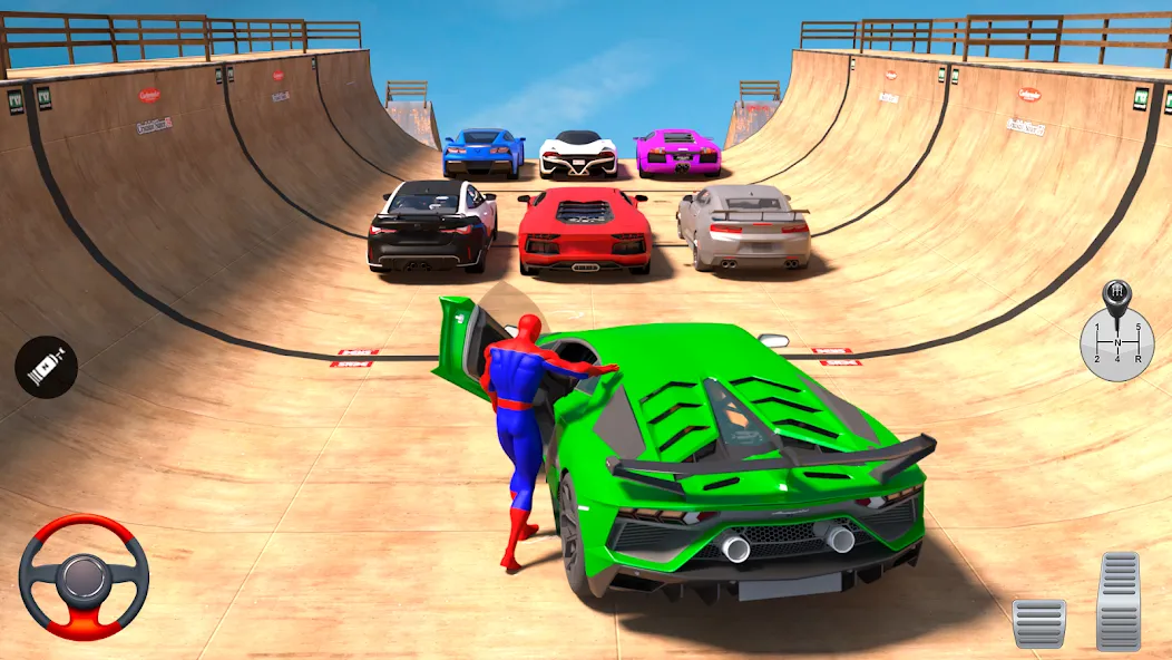 Superhero Car: Mega Ramp Games (Рамп Кар Гейм)  [МОД Много монет] Screenshot 1