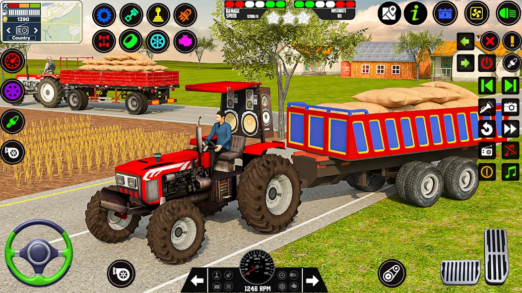 Farming Tractor Game Simulator (Фарминг Трактор Игра Симулятор)  [МОД Много монет] Screenshot 5