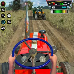 Взлом Farming Tractor Game Simulator (Фарминг Трактор Игра Симулятор)  [МОД Много монет] - последняя версия apk на Андроид