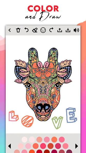 Coloring for adults offline  [МОД Unlimited Money] Screenshot 3