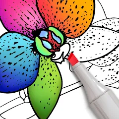 Взломанная Coloring for adults offline  [МОД Unlimited Money] - последняя версия apk на Андроид