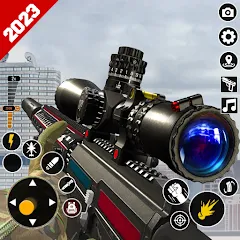 Взломанная Sniper Gun Shooting game (ИГИ Снайпер Оружие Стрелялки Игры)  [МОД Все открыто] - последняя версия apk на Андроид