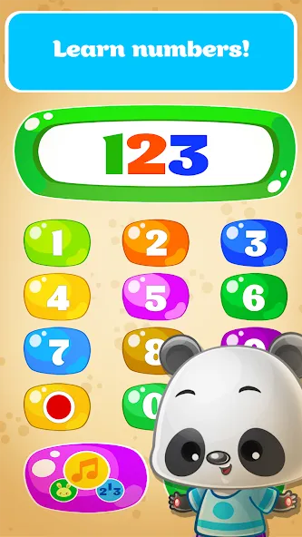 Babyphone game Numbers Animals  [МОД Бесконечные монеты] Screenshot 2