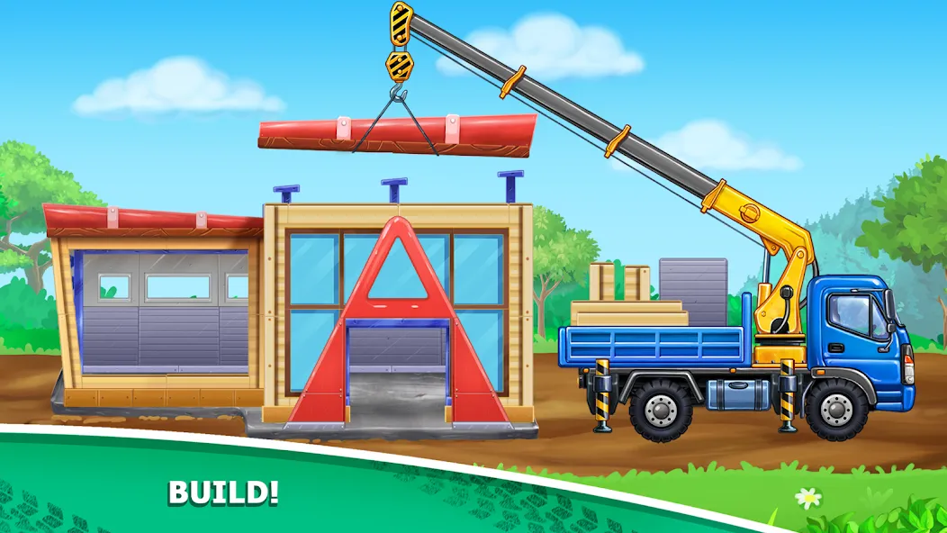 Kids truck games Build a house  [МОД Все открыто] Screenshot 4