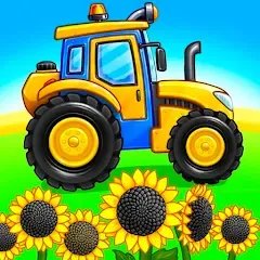 Скачать взлом Tractor, car: kids farm games  [МОД Unlocked] - стабильная версия apk на Андроид