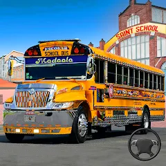 Скачать взломанную School Bus Transport Simulator (Школьный Автобусный Транспортный Симулятор)  [МОД Mega Pack] - последняя версия apk на Андроид