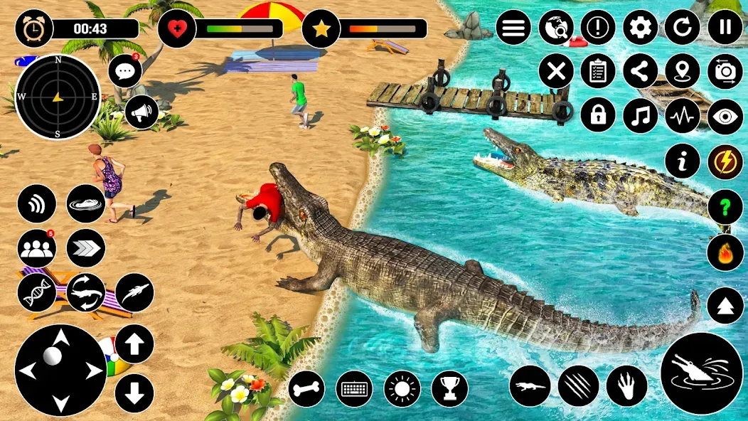 Animal Crocodile Attack Sim (Энимал Крокодайл Аттак Сим)  [МОД Меню] Screenshot 3