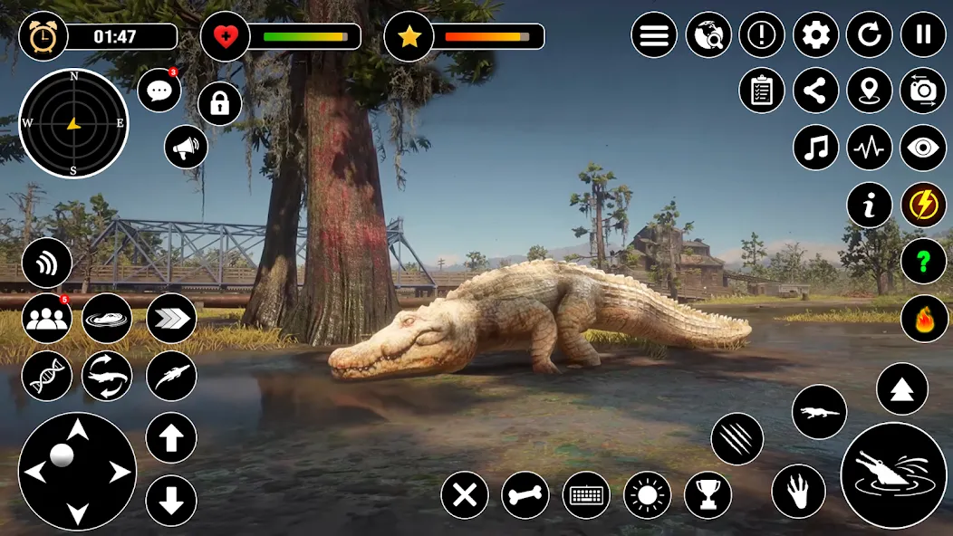 Animal Crocodile Attack Sim (Энимал Крокодайл Аттак Сим)  [МОД Меню] Screenshot 4