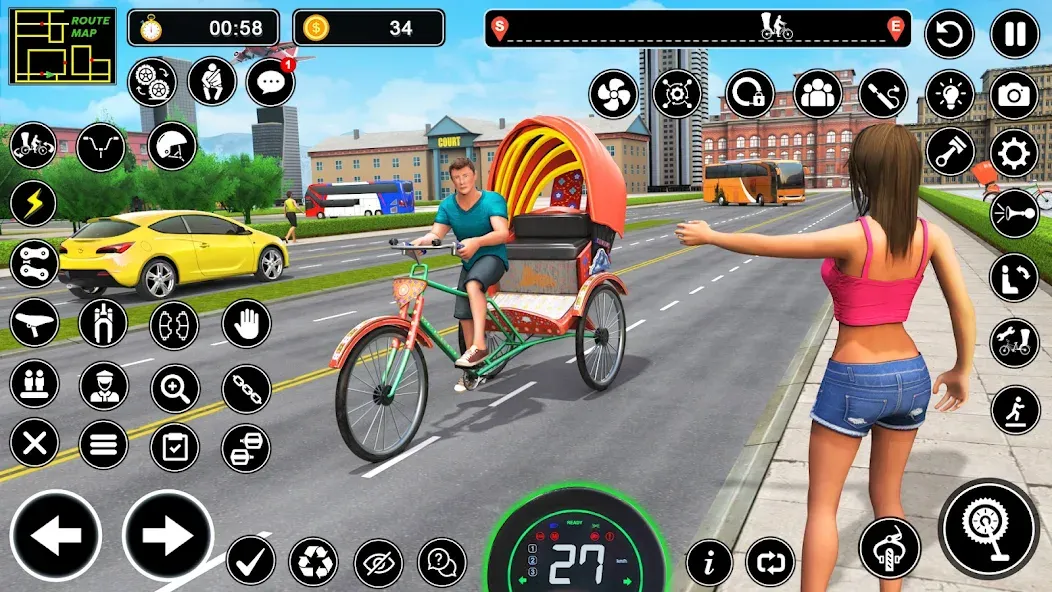 BMX Cycle Games 3D Cycle Race (игры на велосипеде 3D гонка)  [МОД Много монет] Screenshot 1