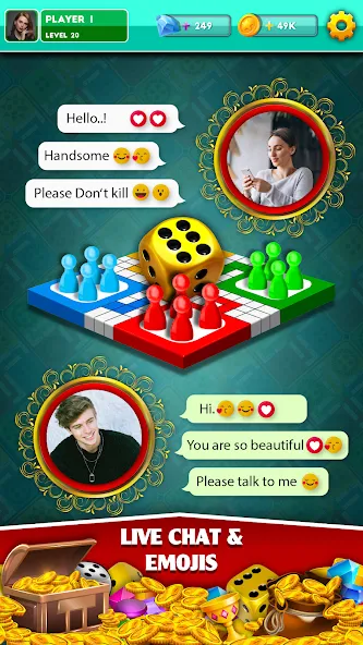 Multiplayer Dice Ludo Games (Мультиплеер Дайс Лудо Игры)  [МОД Бесконечные монеты] Screenshot 2