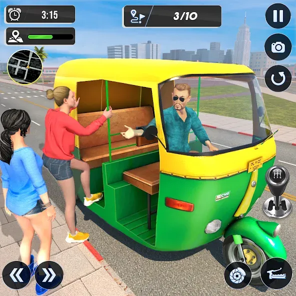 Tuk Tuk Auto Driving Games 3D  [МОД Меню] Screenshot 1