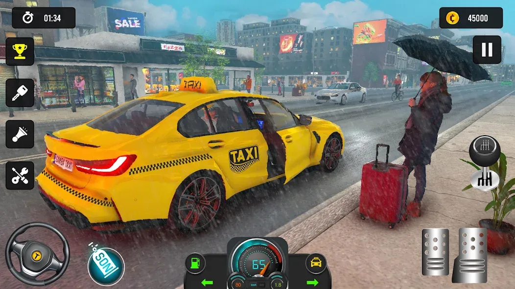 Taxi Simulator 3d Taxi Driver  [МОД Бесконечные монеты] Screenshot 2