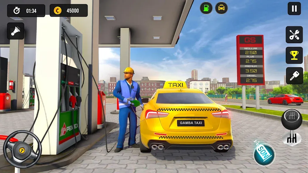 Taxi Simulator 3d Taxi Driver  [МОД Бесконечные монеты] Screenshot 3