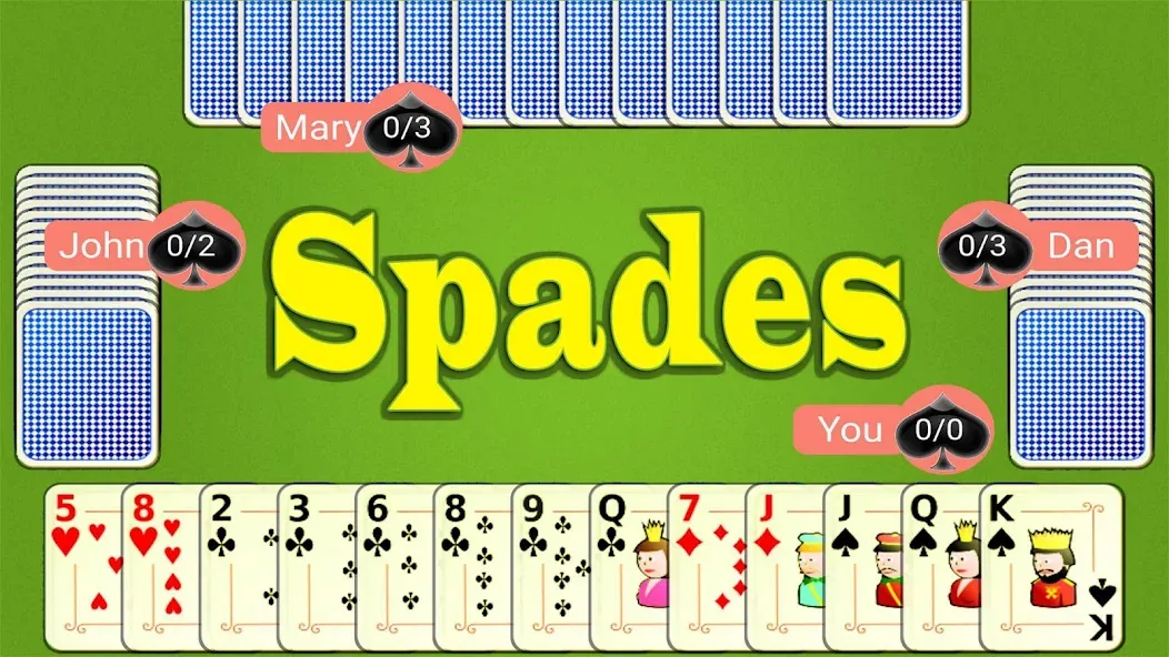 Spades Mobile  [МОД Много монет] Screenshot 1