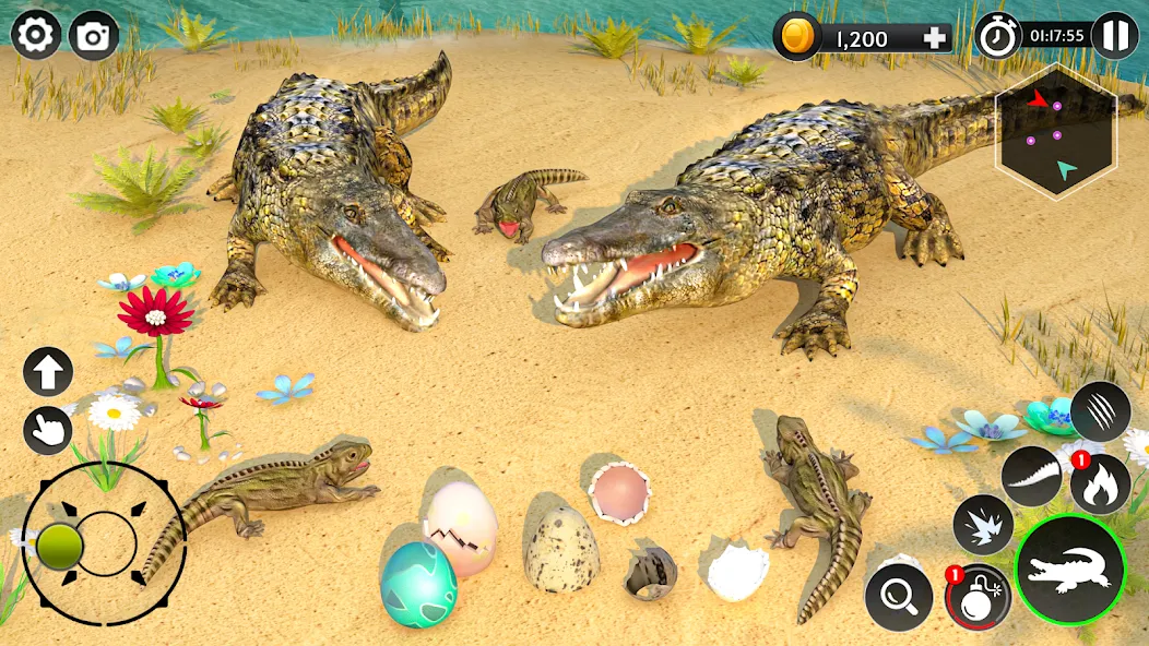 Hungry Animal Crocodile Games  [МОД Menu] Screenshot 3