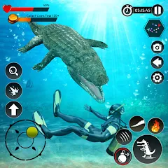 Взлом Hungry Animal Crocodile Games  [МОД Menu] - стабильная версия apk на Андроид