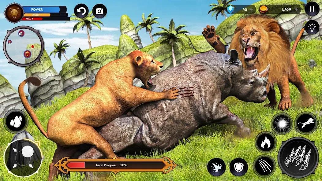 Lion Simulator Wild Lion Games  [МОД Много денег] Screenshot 3