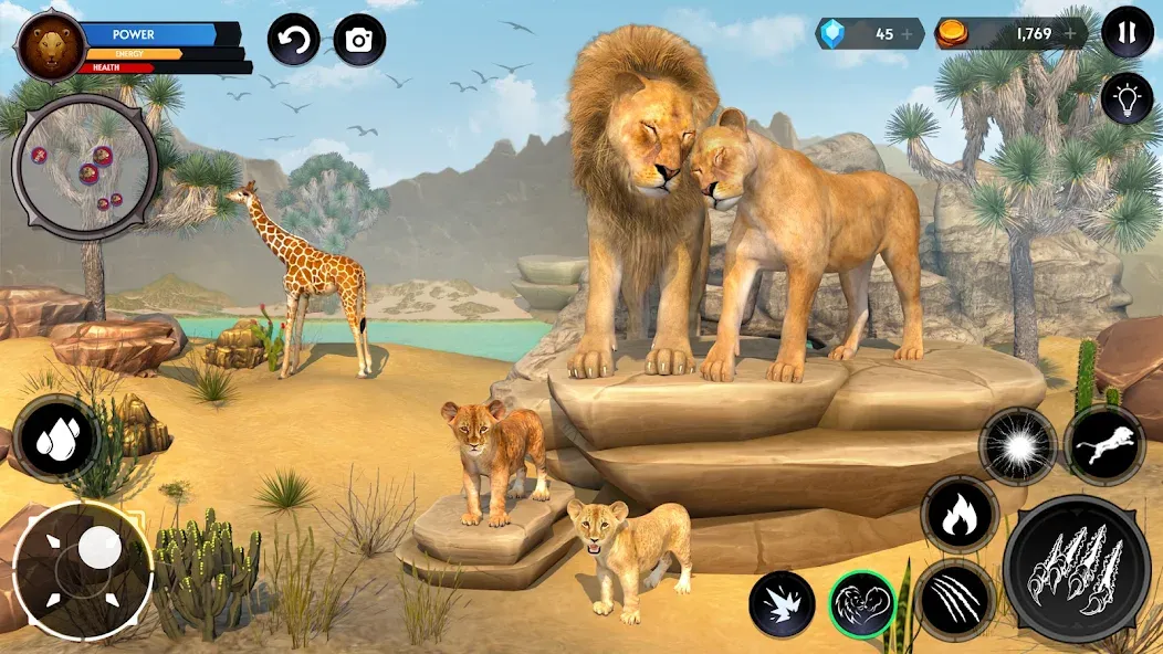 Lion Simulator Wild Lion Games  [МОД Много денег] Screenshot 4