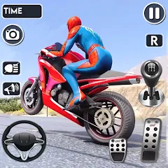 Взломанная Spider Bike Stunt 3D Mega Ramp  [МОД Все открыто] - полная версия apk на Андроид