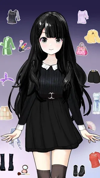 Anime Dress Up and Makeup Game  [МОД Меню] Screenshot 4