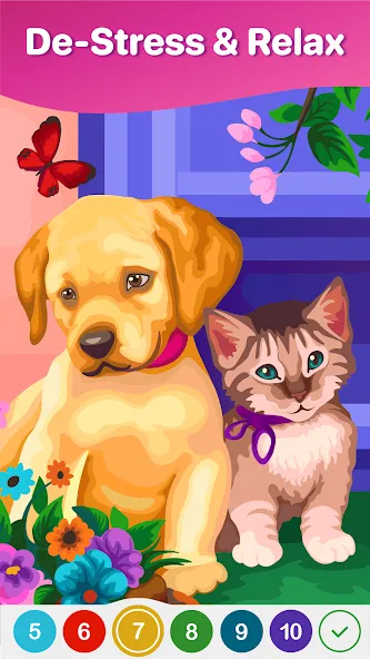 Hey Color Paint by Number Art  [МОД Unlimited Money] Screenshot 2